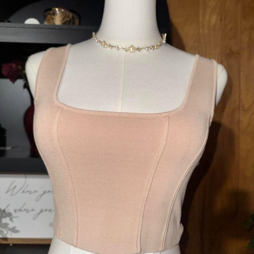 Zara brown structured corset top